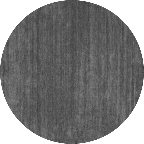 Ahgly Company Indoor Round Abstract Gray Contemporary Area Rugs, 5' Round