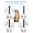 thumbnail image 6 of ELEVON Cat Door, Outer Size 9.84”x 9.21”x2.16”, 4 Way Locking Cat Flap Door for Interior Exterior Door, Weatherproof Pet Door for Cats &amp; Puppy with Circumference <17", Same Suitable for Window &amp; Wall, 6 of 7