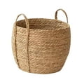 thumbnail image 2 of Cesta tejida para maceta, maceta, decoración del hogar, adorno con diseño de asa, planta 35cmx35cmx28cm, 2 of 9