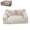 Beige, variant on Fluffy Plush Calming Pet Sofa Bed, Washable Removable Cover Couch Bed with Non Slip Bottom for Dogs Cats All Sizes