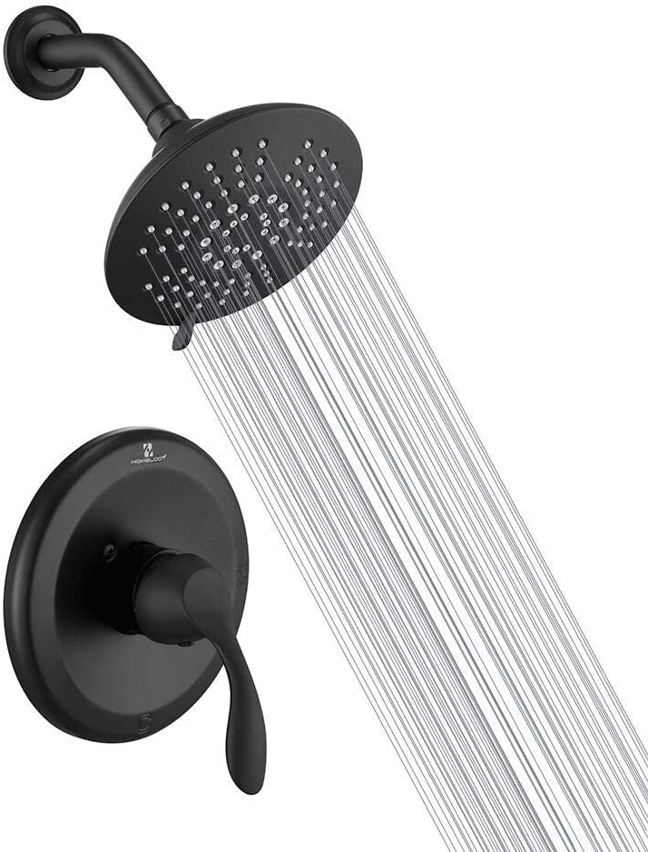 Homelody Shower Trim Set Matte Black Shower Faucet Set With Pressure Balance Valve Touch Clean 5 Spray Shower Head Wall Mounted Shower System Walmart Com Walmart Com