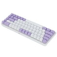 thumbnail image 1 of Mechanical Keyboard, Injection Molded Keycaps Wired Gaming Keyboard N Key Rollover Blue Switch RGB 68 Keys  for Laptop Violet White, 1 of 7