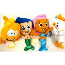 Bubble Guppies Gil, Molly, and Bubble Puppy and Mr Grouper Medium Plush Doll Set, 10 inches
