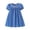00-Blue474, variant on WOYY Girls 3D Flower A Line Dress Casual Ruffle Puff Sleeve Midi Play Dress,Blue,Sizes 2-8