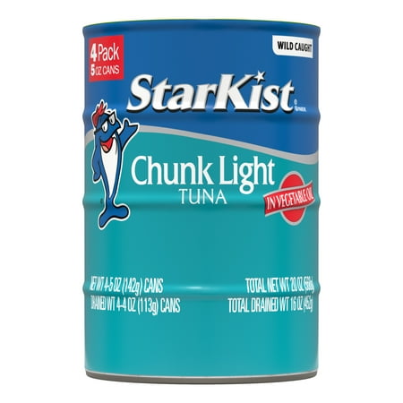 StarKist Chunk Light Tuna in Vegetable Oil  5 oz  4 Cans
