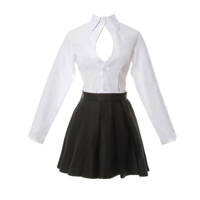 Qarigey Traje de ropa transpirable, ropa agradable a la piel, peluca Sexy de Halloween, accesorios de fiesta lavables, disfraz de Cosplay con cinturón Disfraces de disfraces S traje Qarigey AP012667-02