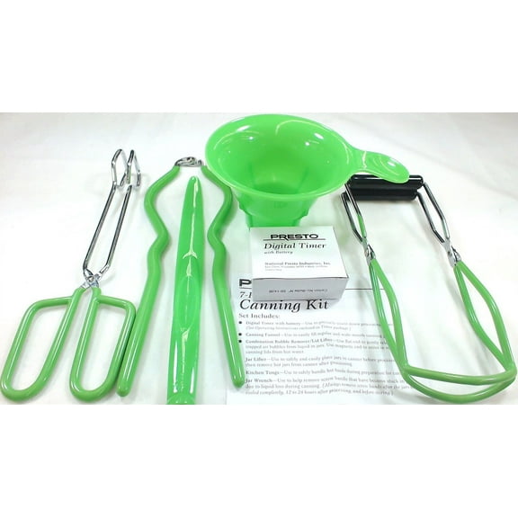 09995, 7-Function, 6-Piece Accessory Canning Kit, Green Presto 21-935 Model
