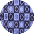 thumbnail image 1 of Ahgly Company Indoor Round Abstract Blue Modern Area Rugs, 5' Round, 1 of 4