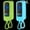 Luminous Green + Blue, variant on Oulastool Silicone Remote Covers, 2-Pack Glow-in-Night Protection for TCL Roku, Roku Express, Roku Premiere