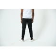thumbnail image 5 of RiverBlue Men's Black Fleece Jogger Sweatpants with Zipper Pockets, Elastic Hemmed Cuff Bottoms and Rope Cord Drawstring,, 5 of 8