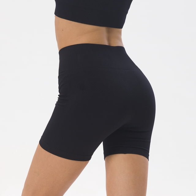 Pantalones de yoga de cintura alta sin costuras para mujer, ajustados, de secado rápido, con tres puntos, para levantamiento de cadera, estilo europeo y americano