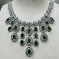 thumbnail image 2 of Kajaro Designs Jewels Multi-Strand AD Necklace Set with Maangtikka, Earrings for Women | CZ Choker Jewelry for Wedding, 2 of 4