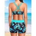 thumbnail image 5 of 3 Piece Tankini Swimsuits for Women Swim Tank Top with Bra Boy Shorts Teen Swimwear Lake XXL, 5 of 8
