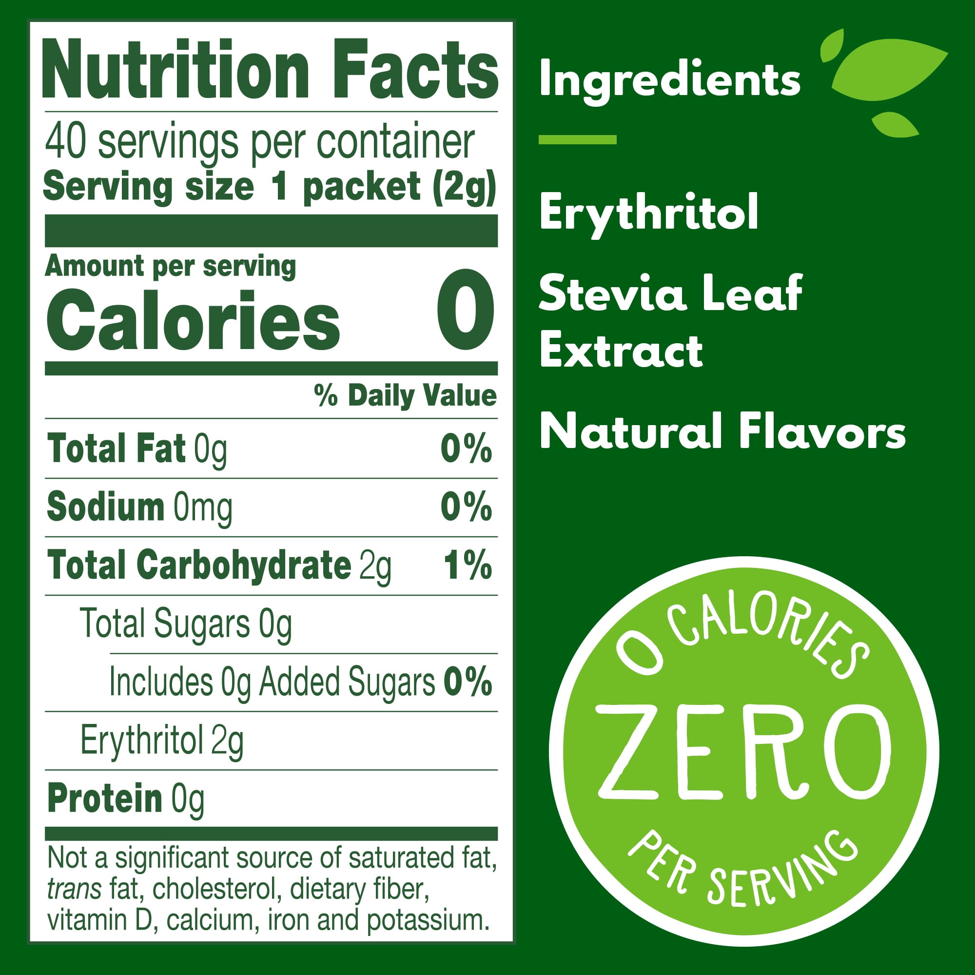 (4 pack) Truvia Original Calorie-Free Sweetener from The Stevia Leaf, 40 Count (2.82 oz Carton)