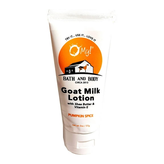 O My! Goat Milk 2oz Traveler Size Lotion | Made with Raw Goat Milk | Shea Butter and Vit E | Free of Parabens More | Handcrafted in USA