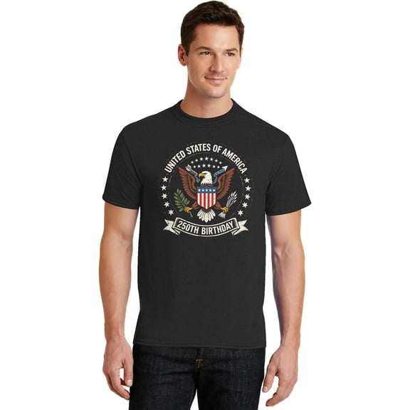 250th Anniversary USA Shirt - USA 250th Anniversary Shirt for Men, 1776-2026 Patriotic Shirts in 6 Sizes, Independence Day Graphic Tee, Men's Clothing, 250 Anniversary USA Tshirt (S)