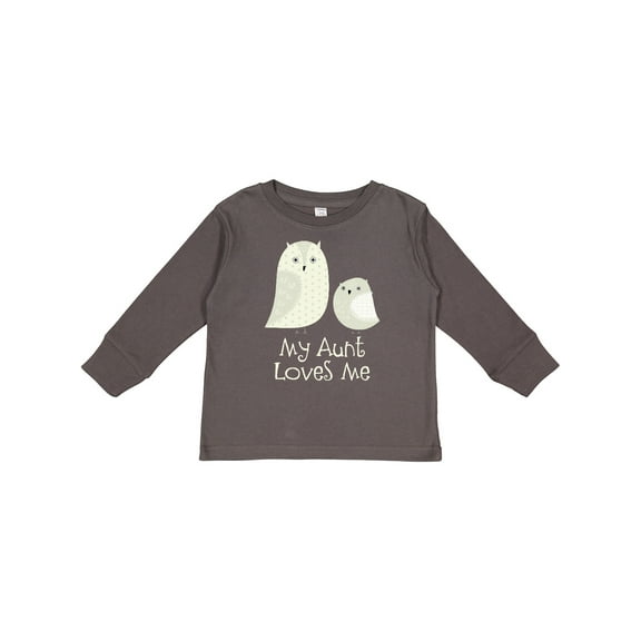 Inktastic Aunt Loves Me owls Boys or Girls Long Sleeve Toddler T-Shirt
