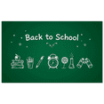 thumbnail image 5 of Chalk Style Back to School Banner with School Supplies Elements Background Party Decorations Photography Props Classroom Decor School Event Decorations Backdrop, 5 of 8