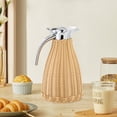 thumbnail image 4 of DUYIWAA Rattan Thermal Jug Double Walled Vacuum Insualted Jug Stainless Steel Coffee Thermal Carafe 1.5L/0.4 Gal, 4 of 10