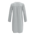 thumbnail image 4 of Women's Casual Button Dress Elegant Loose Fit Comfortable Linen Midi Shirt Dress with Pockets for Home Travel Spring Summer Autumn Womens Casual Trendy Midi Dresses, 4 of 5