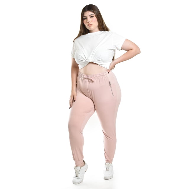 Pantalón jogger Roman Fashion/Tallas Extras, 6000 (Rosa) rosa 42