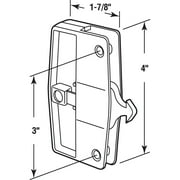 Sliding screen door handle and latch, Black plastic, night lock, steel latch