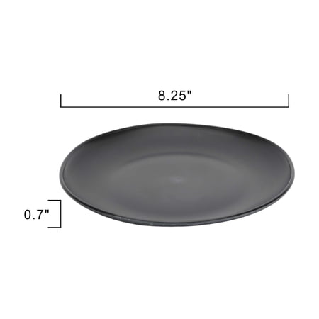 MAINSTAYS BLACK 12-PIECE ECO-FRIENDLY RECYCLED PLASTIC DINNERWARE SET