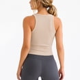 thumbnail image 2 of Women's Ribbed Racerback Tank Tops, Soft Stretchy Sleeveless Scoop Neck Notch Cropped Tops for Yoga Workout Daily Wear, 2 of 6
