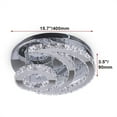 thumbnail image 3 of FRIXCHUR Modern LED Moon Crystal Ceiling Light for Dining Room Bedroom Living Room(Warm White), 3 of 6