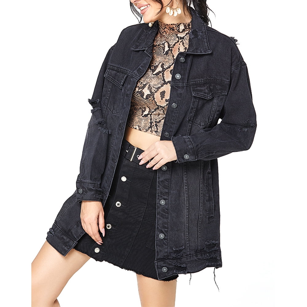 Denim Jacket Black Xs - Walmart.com
