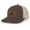 Brown/Khaki, variant on Chasing Tail Fish Laser Engraved Leather Mens Trucker Hat Baseball Cap, Columbia Blue/White