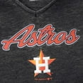 thumbnail image 4 of Girls Youth Heathered Charcoal Houston Astros Burnout V-Neck Pullover Hoodie, 4 of 4