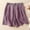 Purple, variant on DuoJiaJ High Waist Embroidered Loose Fit Straight Leg Mid Thigh Shorts Casual Bohemian Style Blend Women Shorts Black L