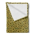 thumbnail image 2 of Floral Soft Flannel Fleece Throw Blanket, Pattern of Spring Season Pattern with Sunflowers Mother Nature Image, Cozy Plush for Indoor and Outdoor Use, 50" x 60", Khaki and Olive Green, by Ambesonne, 2 of 5