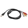thumbnail image 3 of Miulika 5x1.5M USB To 3 RCA AV Jack Cable For Audio Video USB RCA Lotus Line Cable, 3 of 9