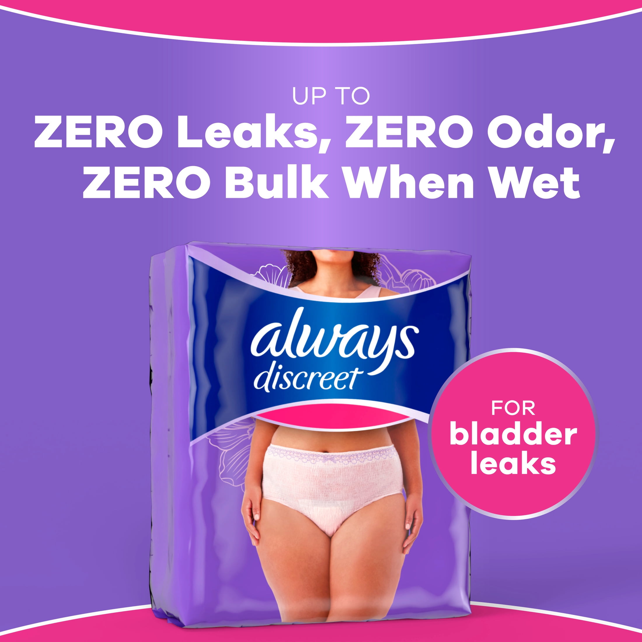 Always Discreet Reimagined Adult Diapers for Women Size L,