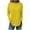 Yellow, variant on AherBiu Womens Long Sleeve Tops Plus Size Crewneck Basic Top Tees Shirts Solid Color Comfy Tshirts