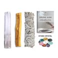 thumbnail image 2 of Soul Sticks Amazonite Stone Energy Cleansing Smudge Kit Includes White Sage + Selenite Wand + Palo Santo + Stone / Crystal, 2 of 2