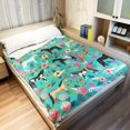 thumbnail image 4 of Flower Horse Throw Blanket Horse Green with Flowers Fleece Blanket Soft Warm Cozy for Sofa Couch Bed 50"x60", 4 of 6