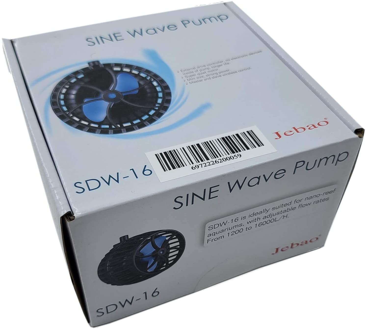 Jebao SDW-16 Wave Maker Flow Pump with Controller for Marine Reef Aquarium, 4226gph