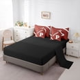 thumbnail image 5 of Erosebridal Teens Football Gaming Letter P Monogrammed Twin Bedding Sets 7-Piece,Girls Boys Sport Rugby Gamer Bedding Comforter Set,Black Reversible,Luxury Bedroom Decor, 5 of 6