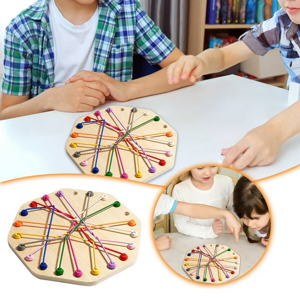 Juego De Rompecabezas De Cuerdas Retorcidas De Colores – 10 Cuerdas Y Tablero Desafío Lógico Para Niños Y Adultos – Ideal Para Entrenar El Pensamiento Y La Concentración