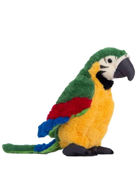 Sehao Plush Toy Comfortable Parrot Pattern PP Cotton Kids Plush Toy Ornaments For Home Green Educational Toys for Toddler