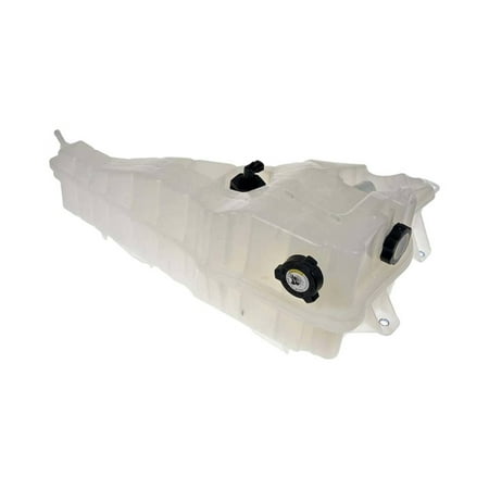 KarParts360 For Freightliner Coronado 2010-2020 Pressurized Coolant Reservoir | Plastic Material | Natural Finish | 4 Mounting Hole | With Sensor And 2 Caps | Replacement For A0525263005 A0525263006