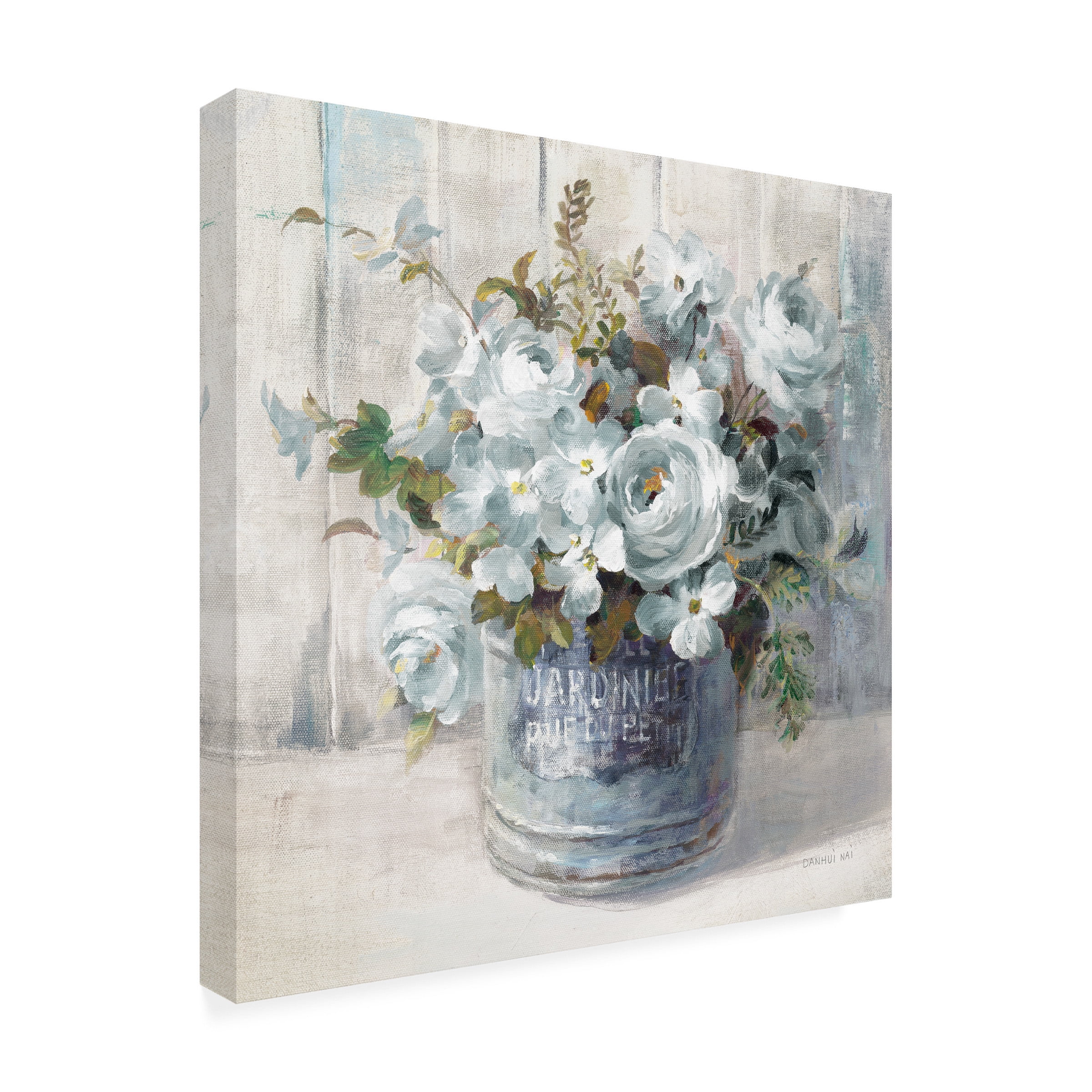 Trademark Fine Art 'Garden Blooms I Blue Crop' Canvas Art by Danhui Nai