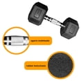thumbnail image 2 of Par De Mancuernas/pesas Hexagonales 25 Libras/11.3 Kg XNESS XNESS MANCUERNAS HEXAGONALES, 2 of 5