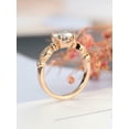 thumbnail image 6 of HeartsAndYou Milgrain Solitaire with Accents Ring 2.5ct Round Cut Moissanite 18k Rose Gold over Silver, 6 of 9