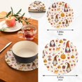 thumbnail image 3 of GZHJMY 2PCS Cute Gnomes and Pumpkins Leaves Trivets Pot Holders Set and Placemats Set, Hot Pads, Table Mats for Cooking and Baking, Cotton Braided Hot Pads, 7.09"+9.45", 3 of 7