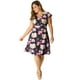 thumbnail image 3 of Vestido Floral Agnes Orinda Cuello V Manga Japonesa Negro 5XL, 3 of 6