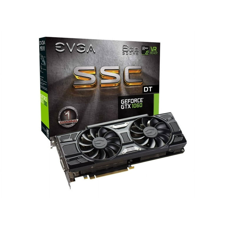 eVGA Video Card 06G P4 6265 KR 6265 GTX 1060 6GB GDDR5 192Bit PCI Express DVI D HDMI DisplayPort Retail Walmart